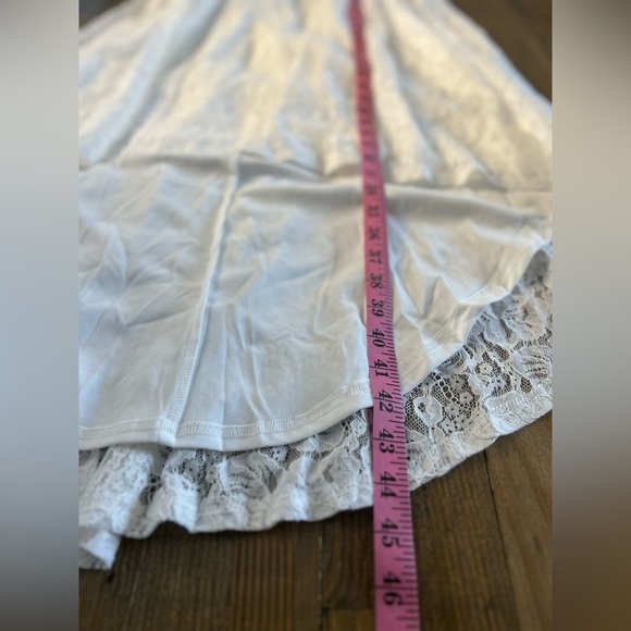 LULUS Curated Charm White Lace Strapless Bustier High-Low Dress BRIDAL - Picture 9 of 12